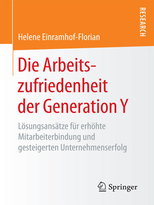 cover image of Die Arbeitszufriedenheit der Generation Y
